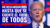 No descansaremos hasta que se cuente el voto de todos: Joe Biden ante elecciones en EU