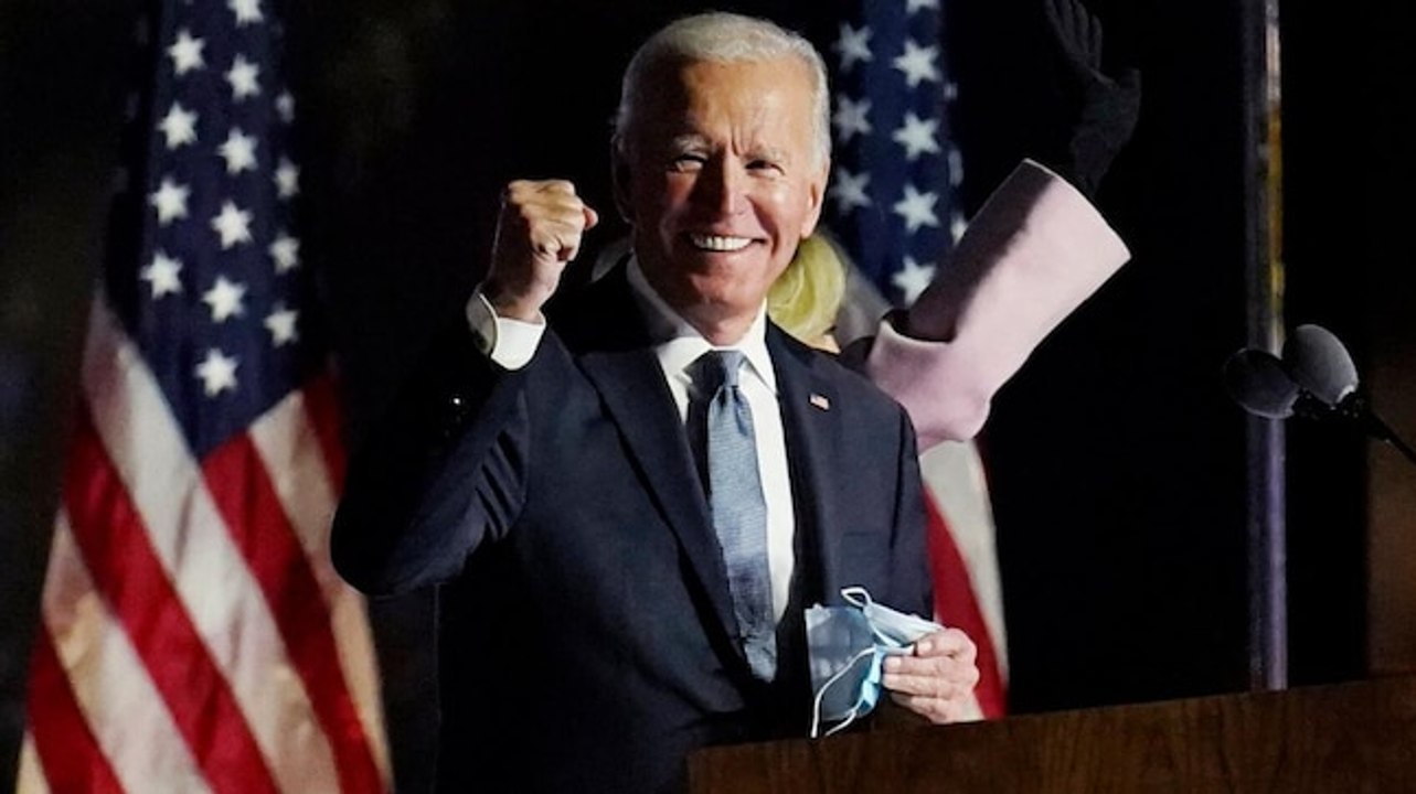 Joe Biden stops short of declaring victory; counting on