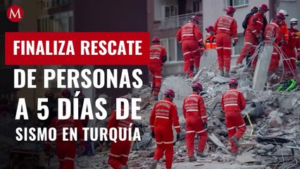 Finaliza rescate de personas a 5 días de sismo en Turquía; reportan 114 muertos