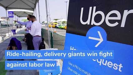 Ride-hailing, delivery giants win fight against labor law, and other top stories in technology from November 05, 2020.