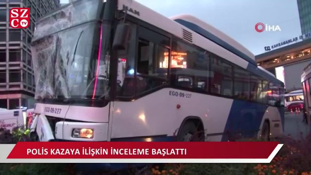 Ankara'da kırmızı ışıkta geçen otobüs başka bir otobüse çarptı: 17 yaralı