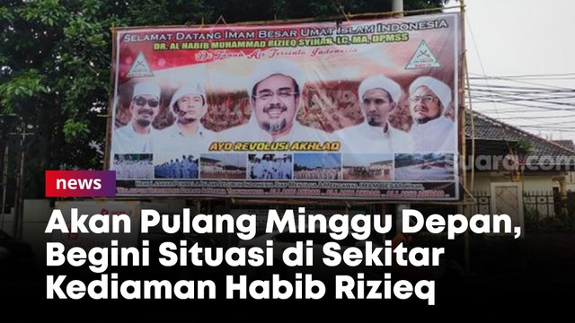 Akan Pulang Minggu Depan, Begini Situasi di Sekitar Kediaman Habib Rizieq
