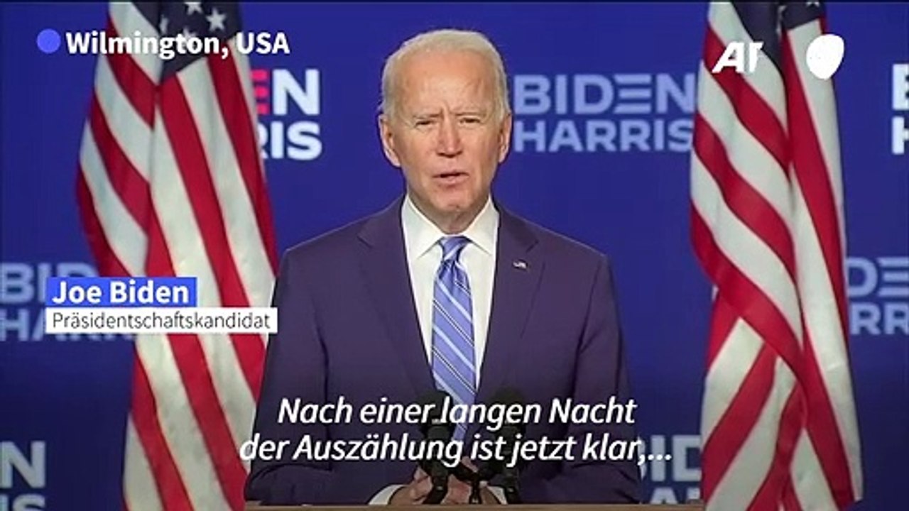 Biden siegessicher - will aber alle Stimmen ausgezählt sehen