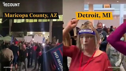 Trump taraftarları Michigan'da 'sayımı durdurun', Arizona'da 'oyları sayın' gösterisi yapıyor