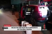 Huancayo: Incautan droga líquida y ladrillos de cocaína de alta pureza
