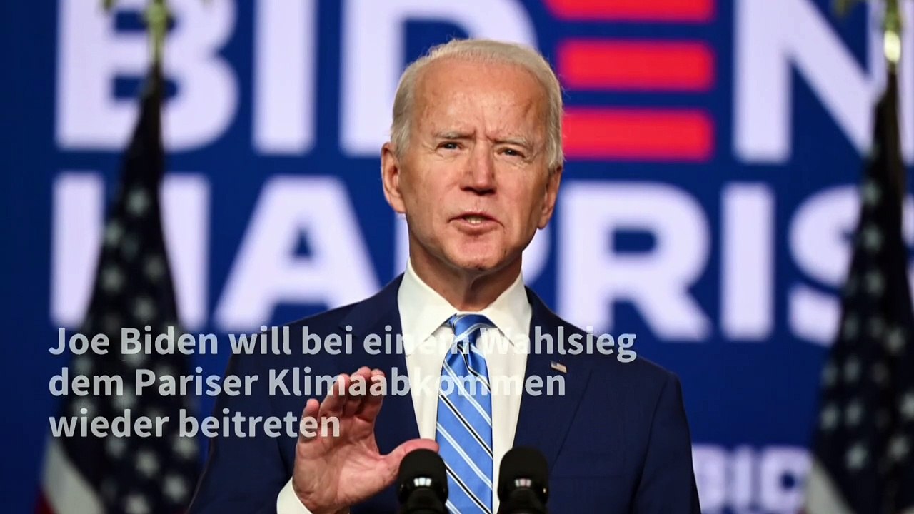 Biden will Pariser Klimaabkommen wieder beitreten