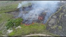 Report TV -Pamje me dron të pishave e shkurreve të bëra shkrumb e hi nga pushteti i zjarrit në Seman