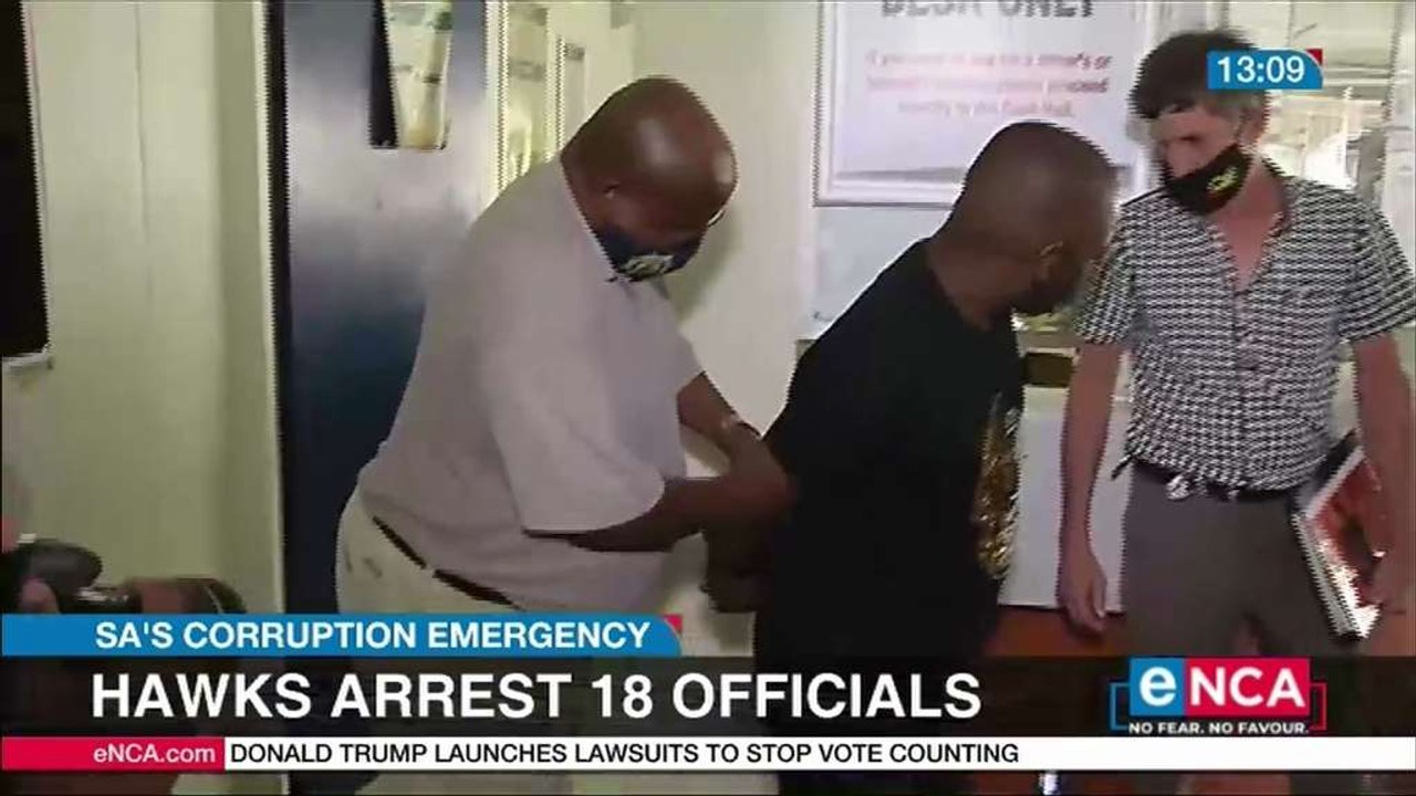 Hawks arrest 18 officials