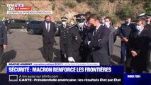 Sécurité: Emmanuel Macron est arrivé au Perthus à la frontière franco-espagnole