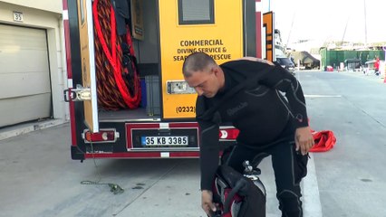 Depremin neden olduğu deniz altındaki enkaz da kaldırılıyor - İZMİR