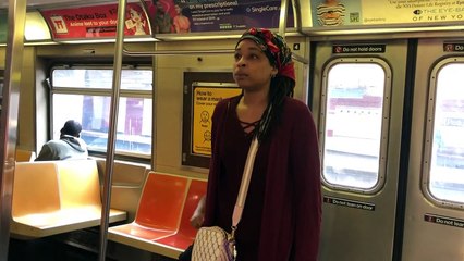 Elderly man gets assaulted on the Q train for asking this woman to wear a mask