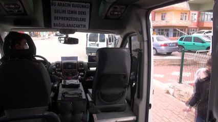 Minibüs şoförü günlük gelirini İzmirli depremzedelere gönderecek - BİLECİK