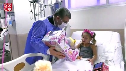 Sağlık Bakanı Koca Elif ve Ayda'yı ziyaret etti