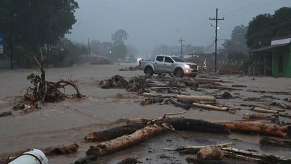 Floodwaters rage through streets as Eta strikes Honduras