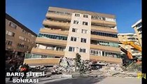 İzmir depremi sonrası binaların önceki ve sonraki hali