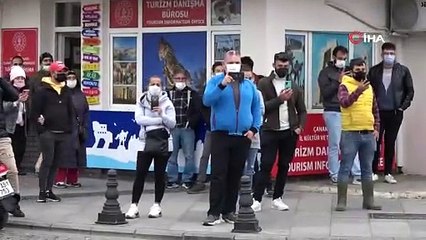 Çanakkale’de bırakılan yardım çantası fünyeyle patlatıldı