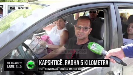 Kapshticë, radha 5 kilometra/ Testet e kovid ngadalësojë kalimin e kufirit