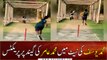 Muhammad Amir bowling to Muhammad Yousaf in nets