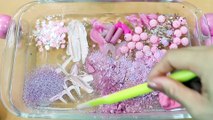 Mixing”PinkKitty” Eyeshadow and Makeup,parts,glitter Into Slime!Satisfying Slime Video!★ASMR★