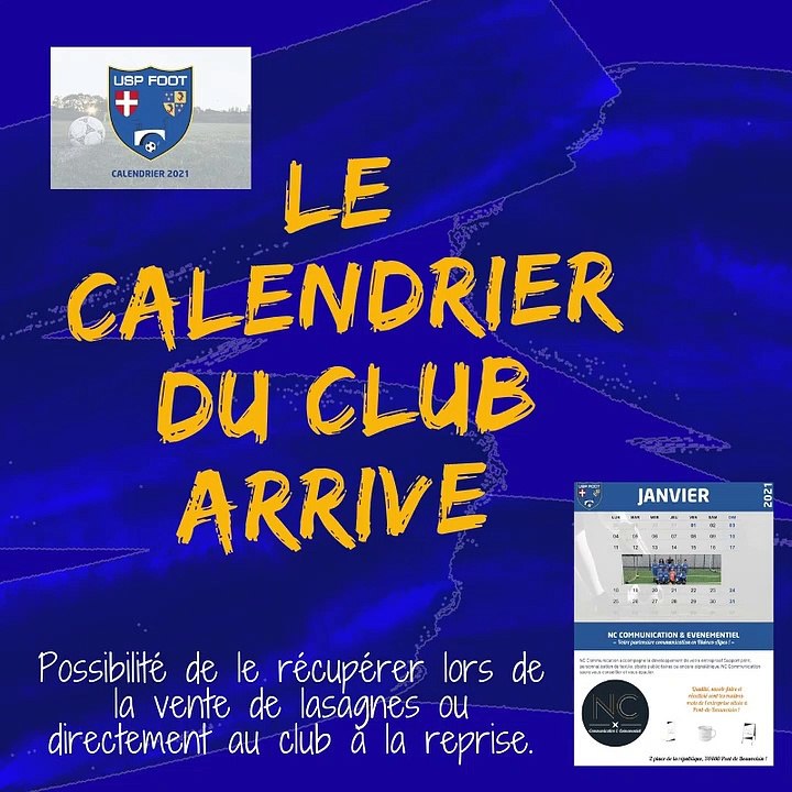 Calendrier du club.