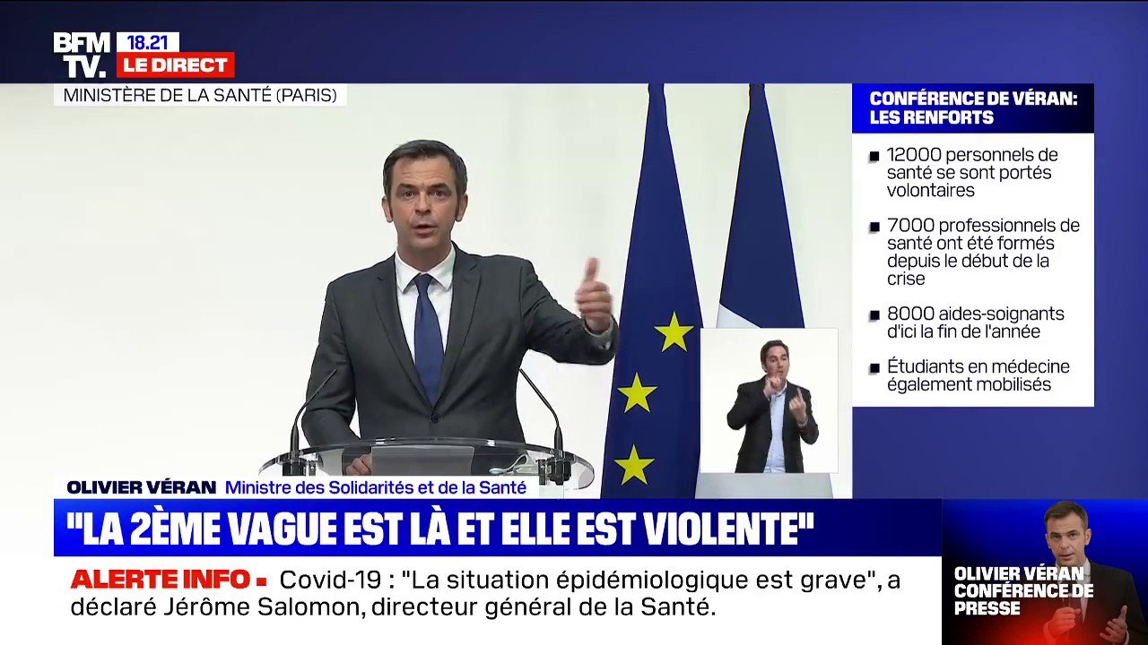 Olivier Véran sur le confinement: "Si nous n'avions rien fait, il y aurait eu quelque 9000 malades atteints du coronavirus à la mi-novembre dans les réanimations"