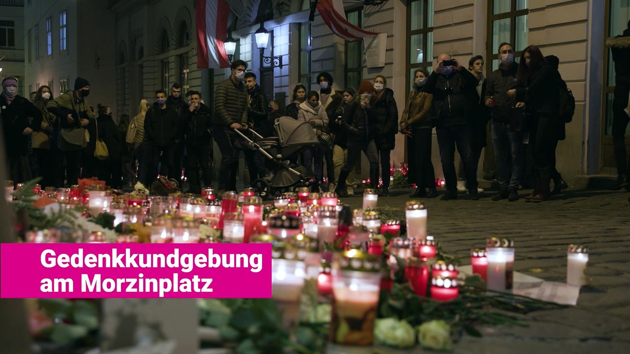 PolitikerInnen zeigen sich solidarisch am Morzinplatz