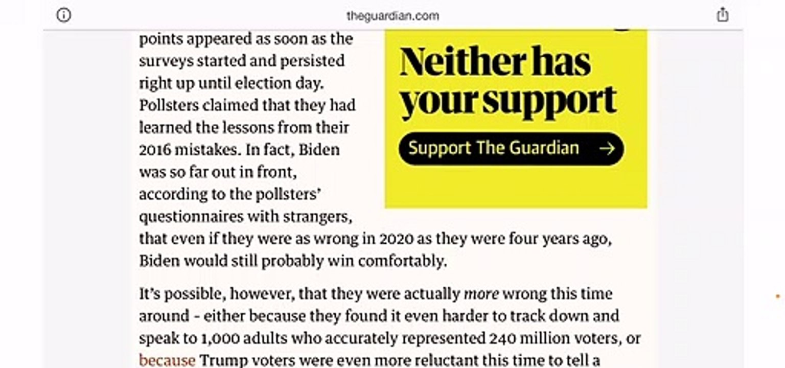 The 2020 Election Polls were wrong again because they can’t engage enthusiasm and the shy Trump vote
