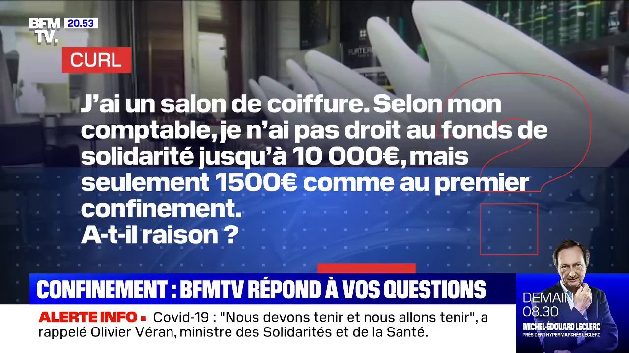 J’ai un salon de coiffure. Selon mon comptable, je n’ai pas droit au fonds de solidarité jusqu’à 10.000€. A-t-il raison ?