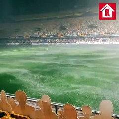 Tormenta provoca inundación previo al Villarreal vs Tel-Avivi en la Europa League
