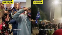 ‘Stop the vote’ and ‘count the votes’, say protesting Trump supporters
