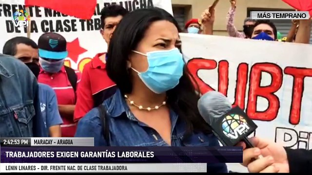 Trabajadores del estado Aragua exigieron garantías laborales - VPItv