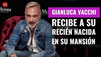 Скачать видео: Gianluca Vacchi recibe a su hija recién nacida en su mansión; lujoso momento se hace viral