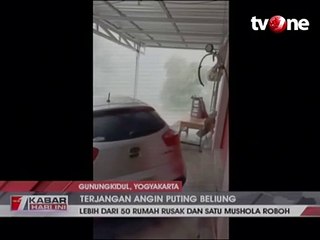 Angin Puting Beliung Terjang Gunungkidul, 50 Rumah Rusak