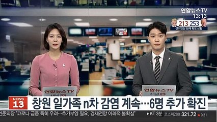 창원 일가족 n차 감염 계속…6명 추가 확진