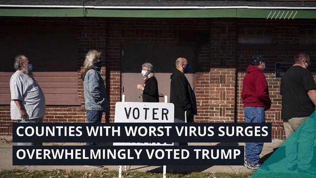 Counties with worst virus surges overwhelmingly voted Trump, and other top stories in politics from November 06, 2020.