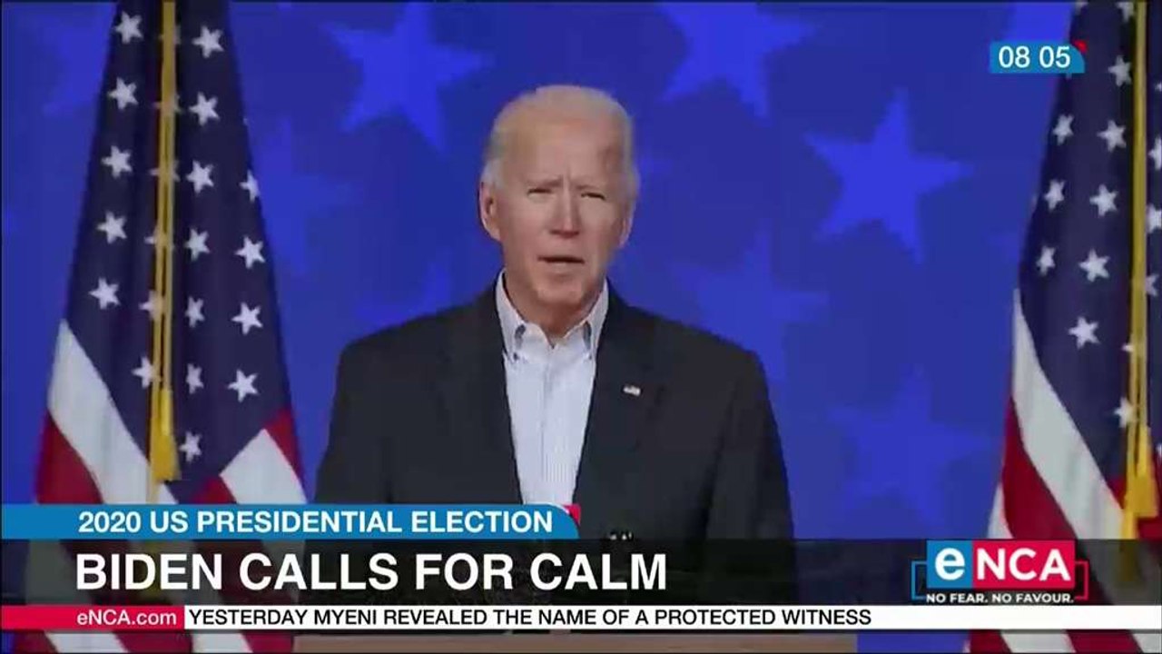 Biden calls for calm