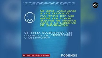 Podemos acusó en 2018 al PP de querer crear "un Ministerio de la Verdad"