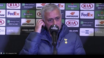 Jose Mourinho reacts to Spurs’ 3:1 victory over Ludogorets in the Europa League