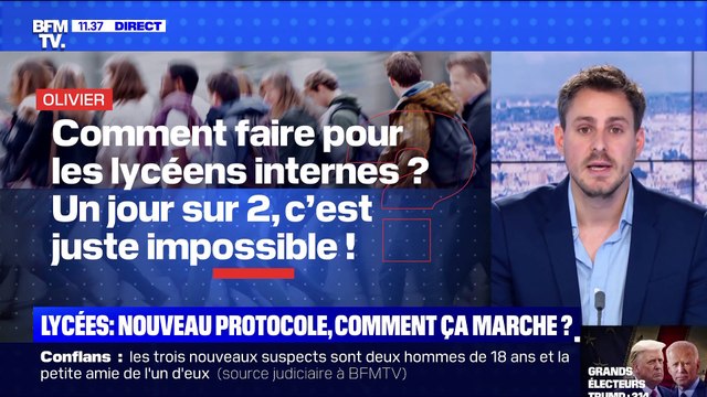 BFMTV répond à vos questions : Lycées, comment le nouveau protocole marche-t-il ? - 06/11