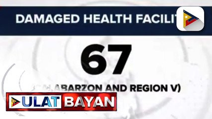 Nasa 67 health facilities sa Reg. 5, nasira; P20-M, naibigay na ng DOH sa mga naapektuhan ng bagyong #RollyPH