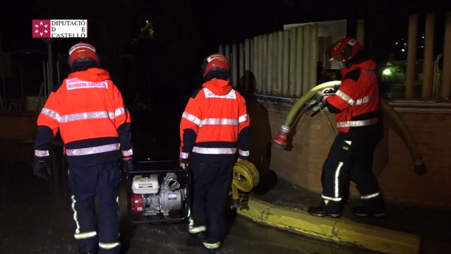 Bomberos intervienen en Castellón por el temporal de lluvias