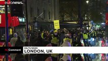 Police arrest protesters at London's Million Mask March on first day of national lockdown
