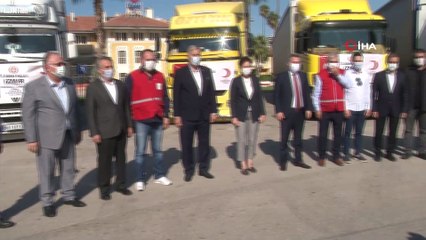 Adana’dan İzmir’e yardım tırları yola çıktı