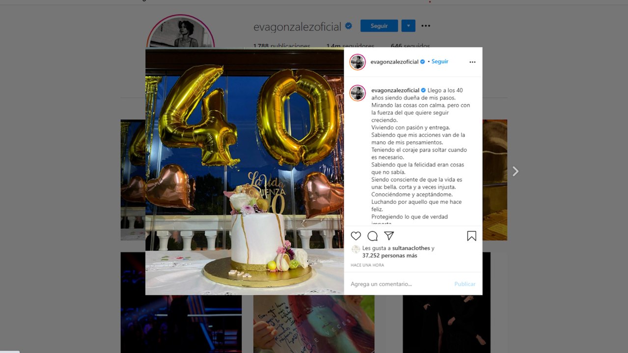 Eva González publica una reflexión en su aniversario con Cayetano