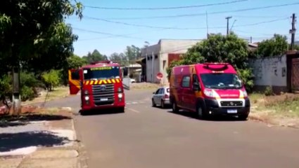 Vítima é socorrida após ser atacada por cachorro no Santa Felicidade