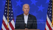 Joe Biden geht in Pennsylvania in Führung