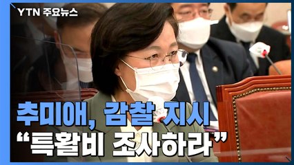 추미애 "검찰 특수활동비 조사하라"...대검 감찰부에 지시 / YTN