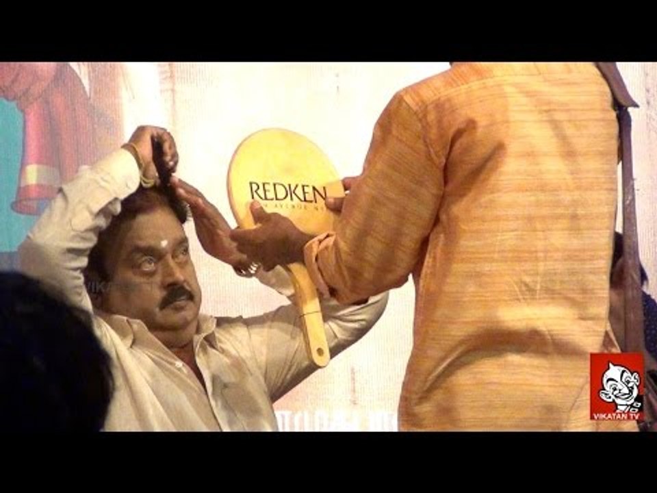 Vijayakanth movie press meet in his own style