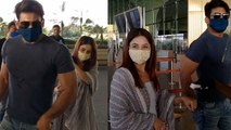 Shehnaaz Gill and Sidharth Shukla Spotted at Mumbai Airport as they leave for Chandigarh | SpotboyE