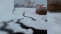 Ardahan'ın yüksek kesimlerine yılın ilk karı yağdı